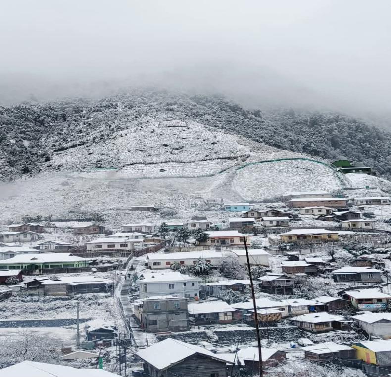Chaglagam village in winter