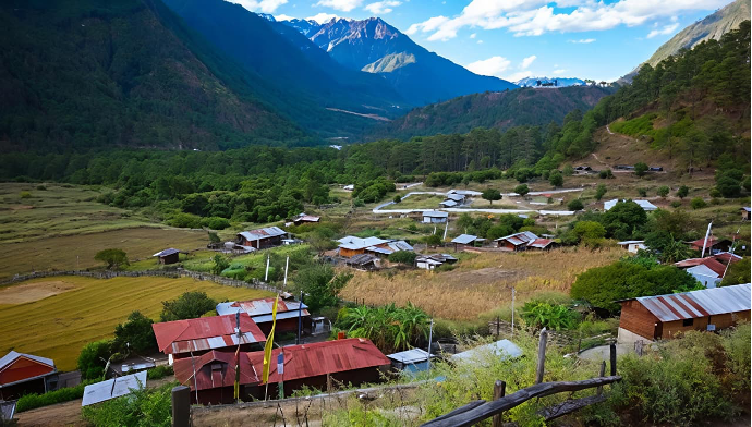 Kaho village valley view