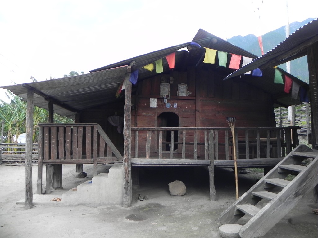 Traditional wooden house in the Meyor region