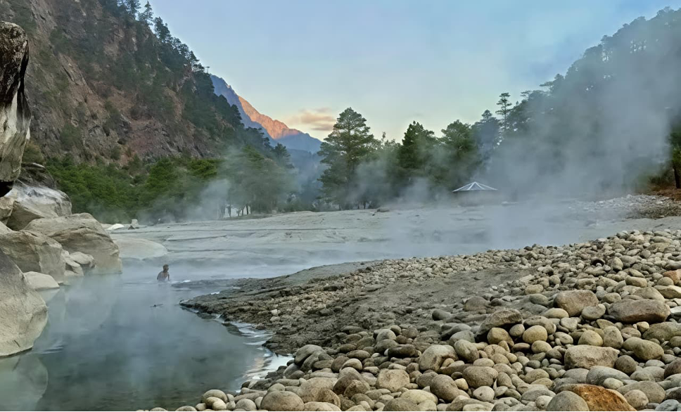 Tilam (Garam Pani) natural hot spring in Walong